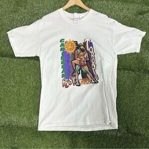 White Graphic T-Shirt with Colorful Print